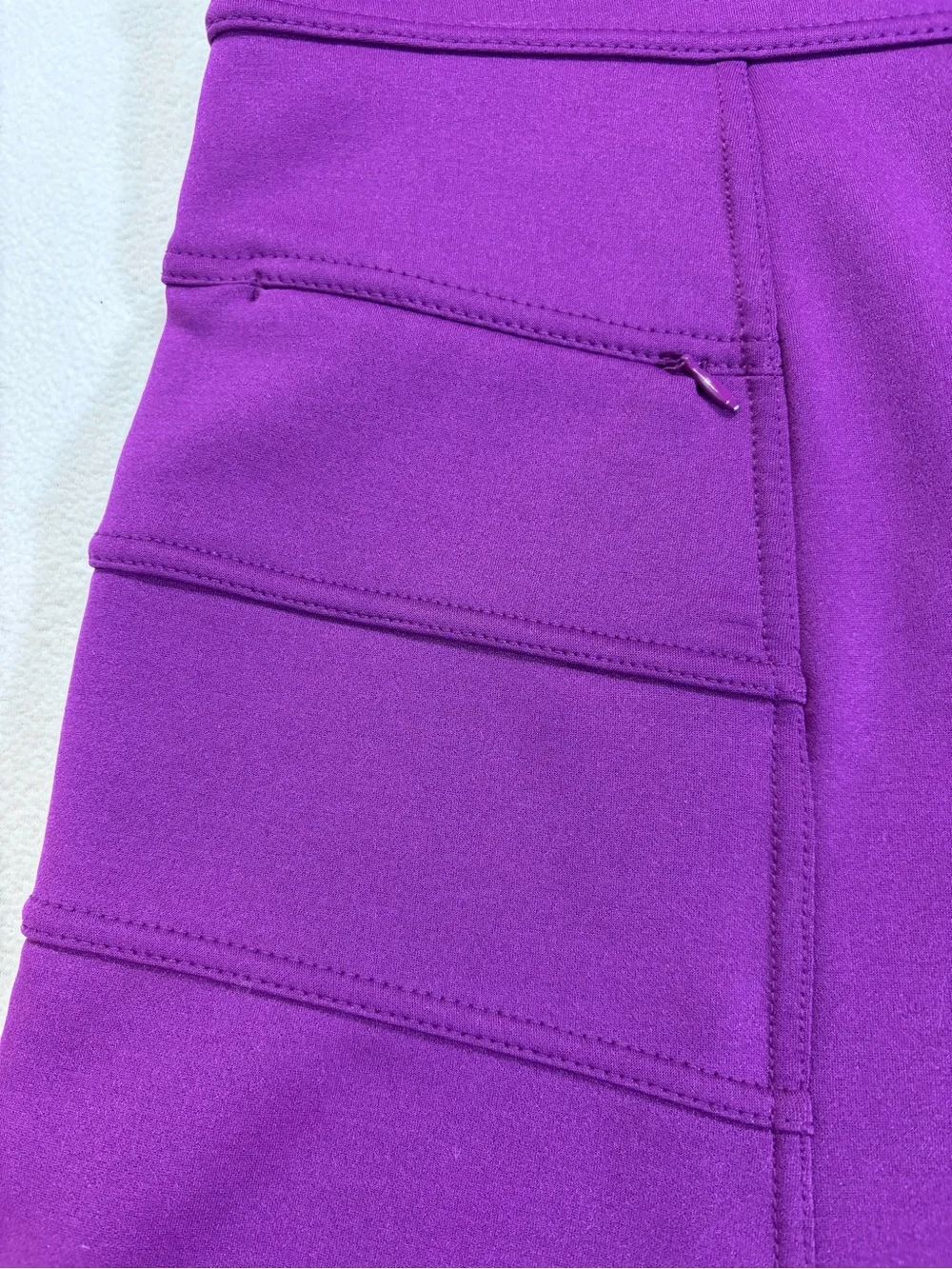 Athleta Snowslide Skirt M Fleece Lined Purple Winter Hiking Running Gorpcore